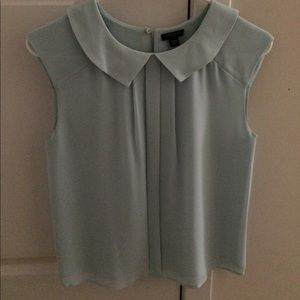 Ann Taylor Peter Pan blouse XXSP ice blue